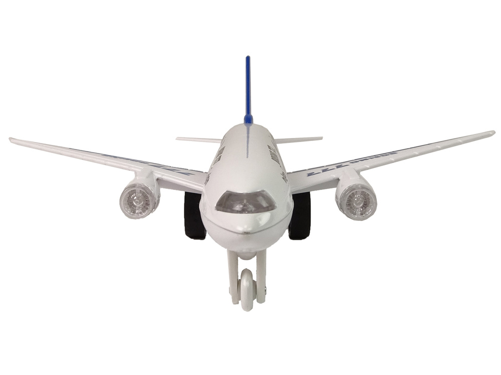 Žaislinis keleivinis lėktuvas boeing 777 white propulsion lean toys, baltas/mėlynas