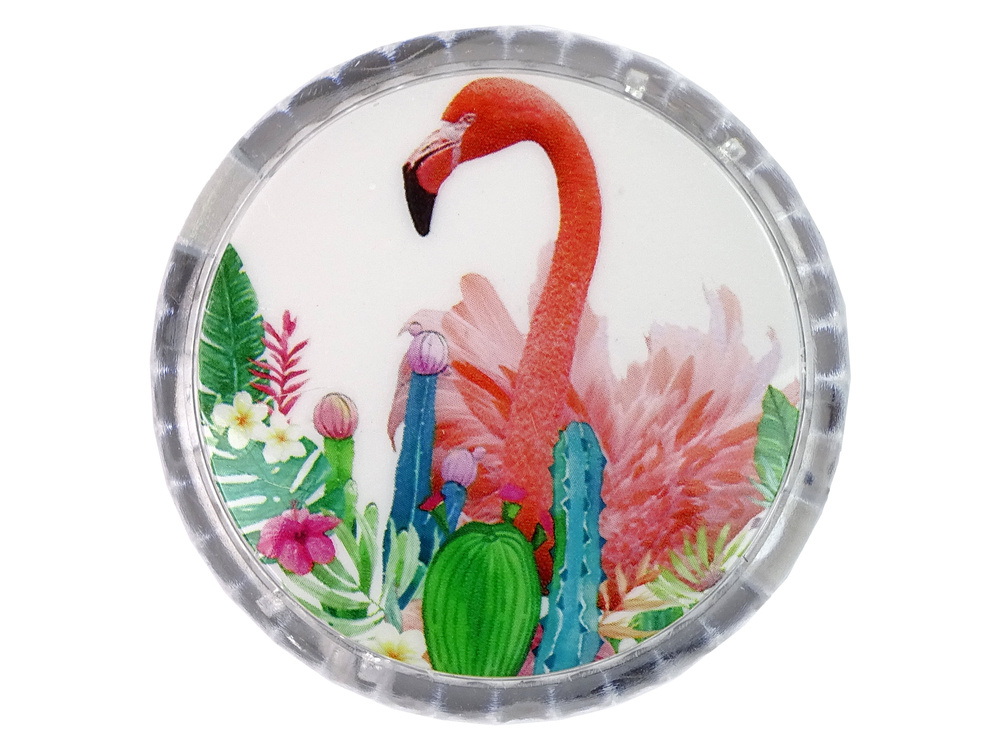 Yoyo su flamingais, balta