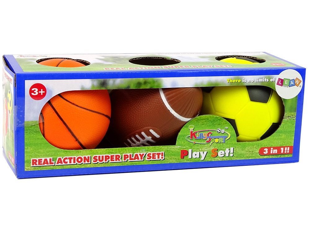 Kamuolių rinkinys 3in1 football basketball