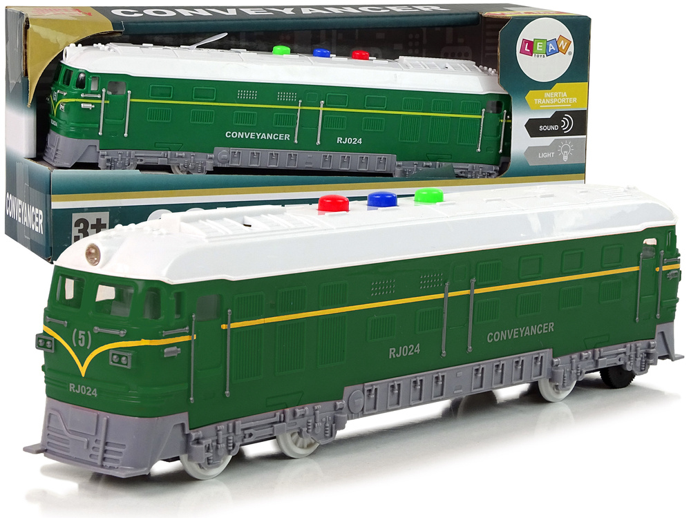 Traukinys su garsu ir šviesomis lean toys 1:32