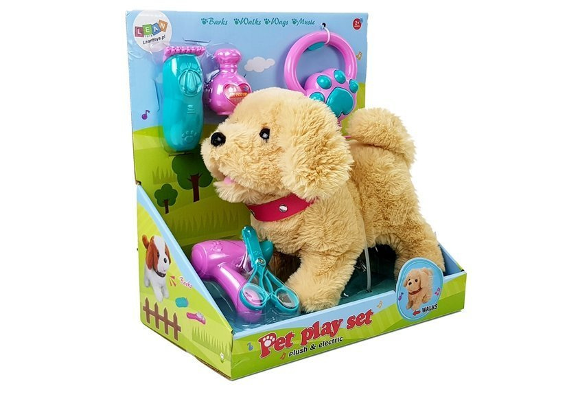 Interaktyvus šuniukas su priedais lean toys