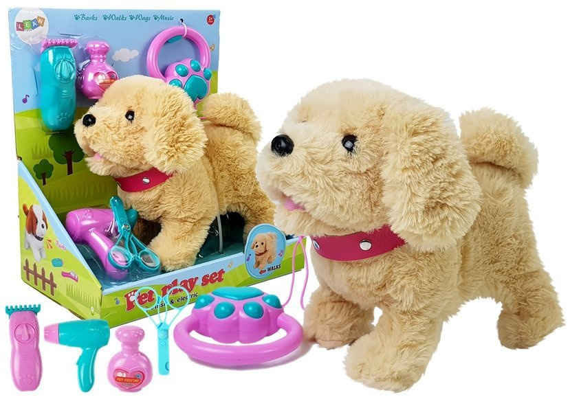 Interaktyvus šuniukas su priedais lean toys