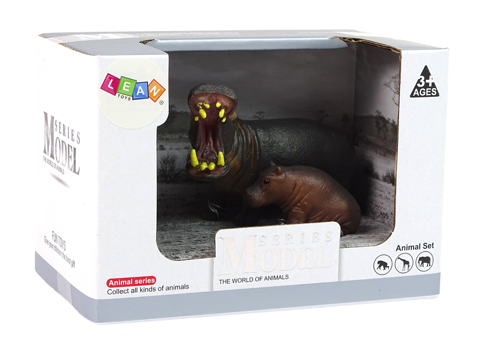 Figūrėlių rinkinys lean toys, begemotai