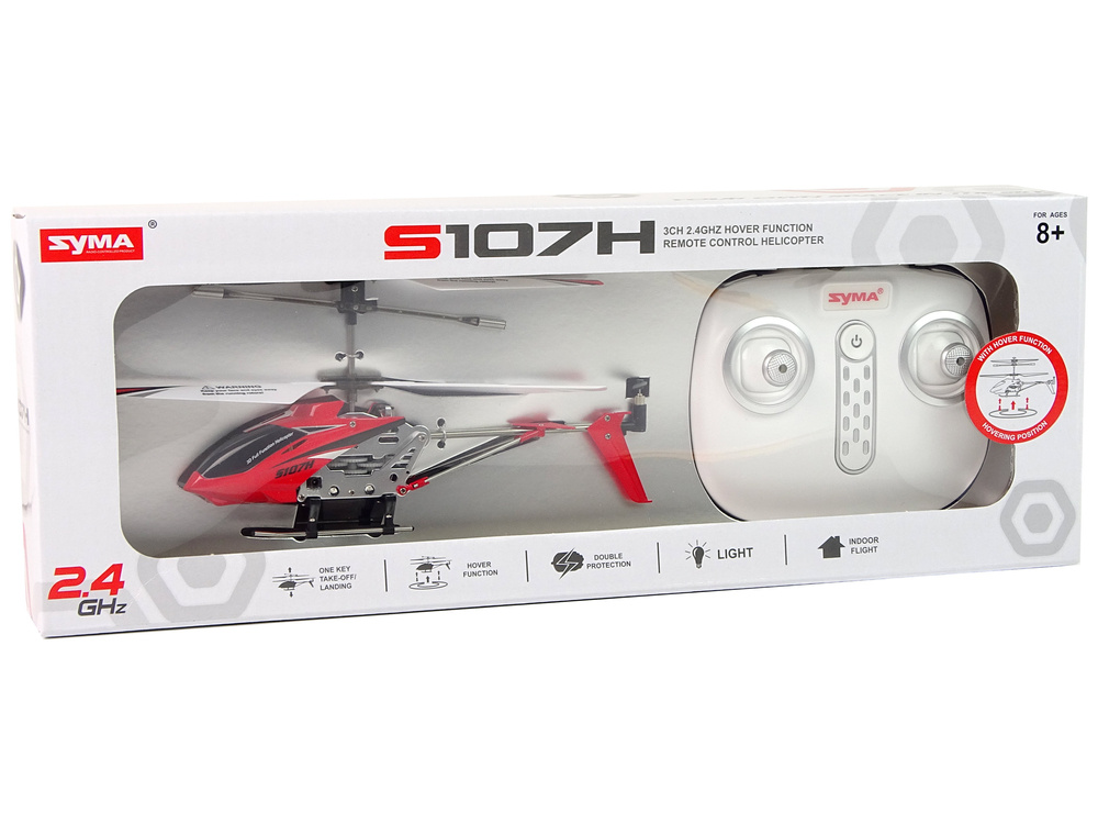 Nuotolinio valdymo malūnsparnis syma s107h, raudonas