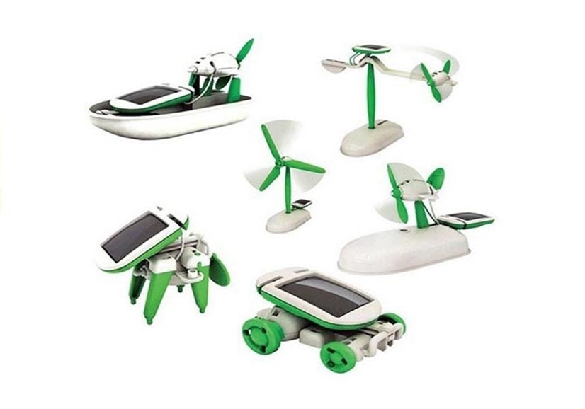 Mokomasis saulės roboto rinkinys, 6in1