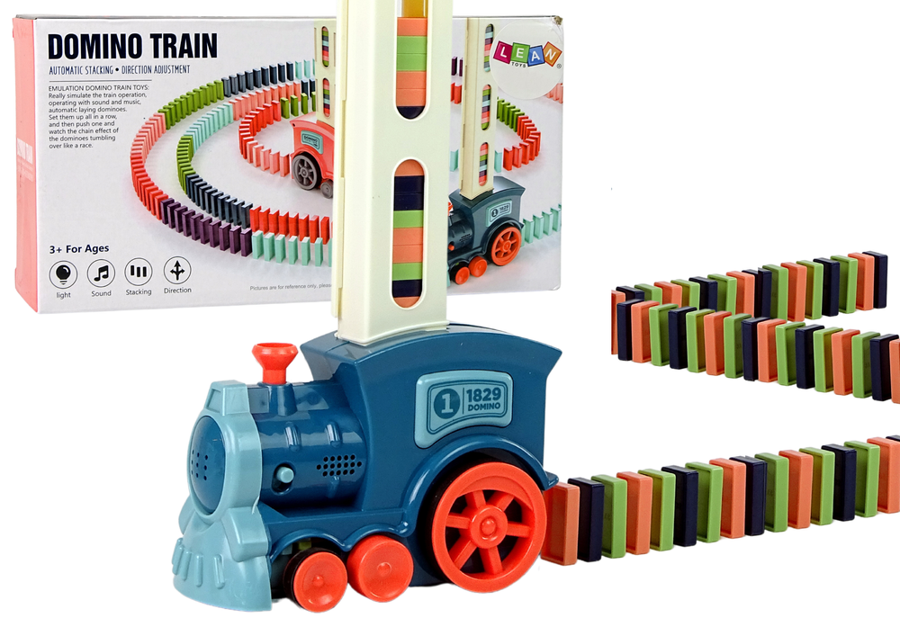 Domino traukinys su garsais