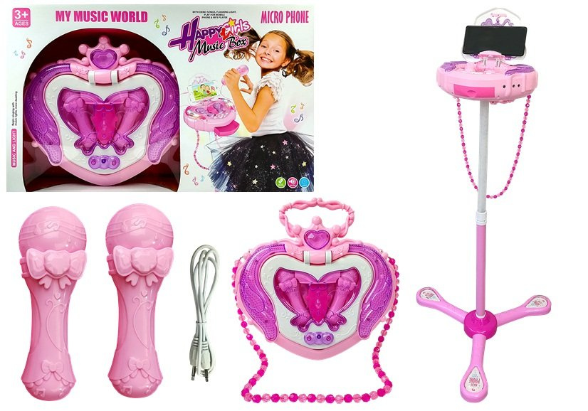 Žaislinis Mikrofonas Lean Toys, Rožinis