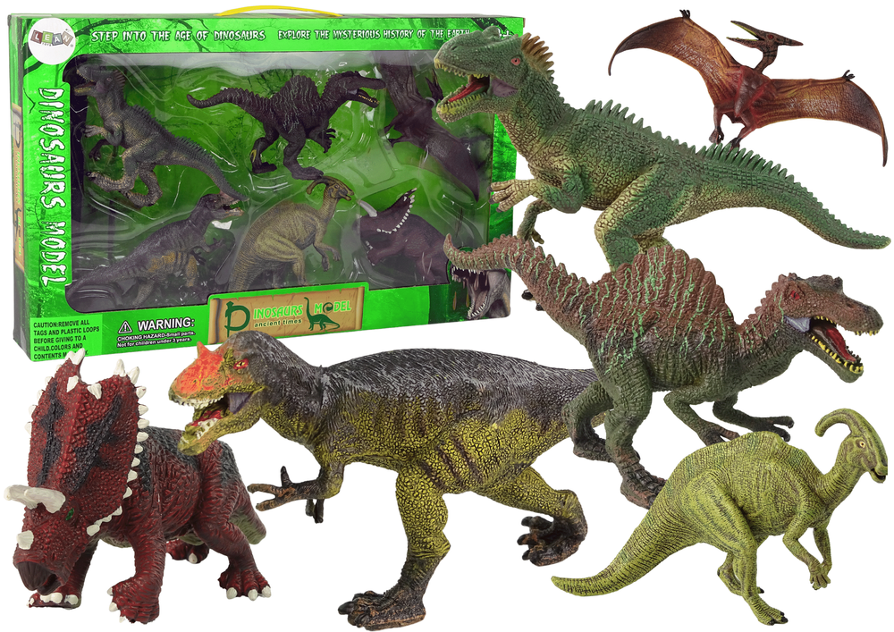 Dinozaurų figūrėlių rinkinys, 6 vnt.