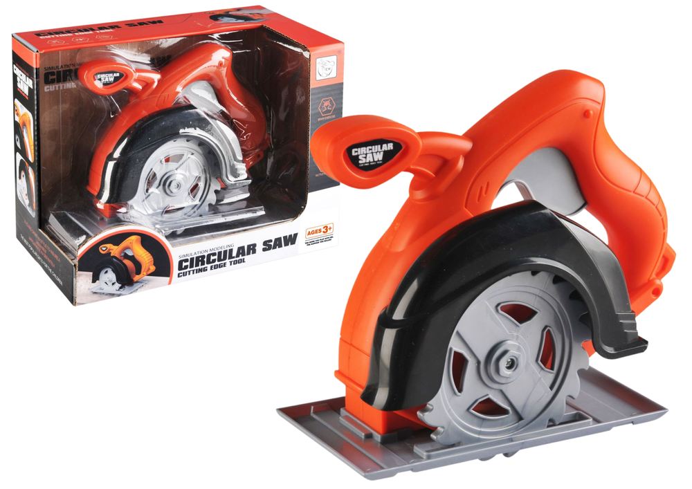 Vaikiškas pjūklas handyman's circular saw tools, oranžinis