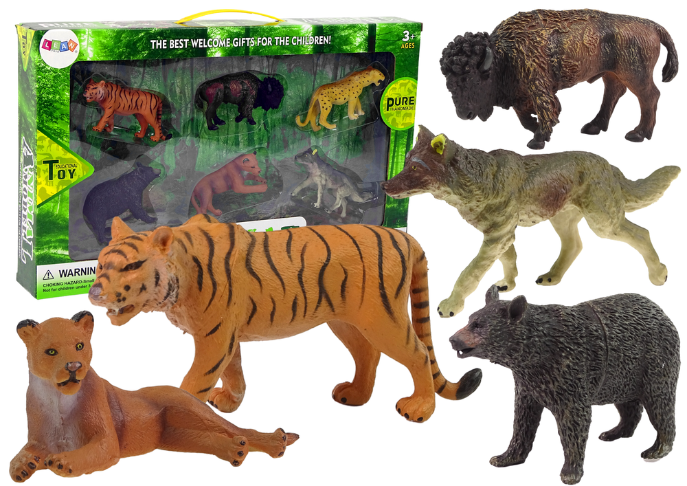 Figūrėlių rinkinys afrikos miško gyvūnai lean toys