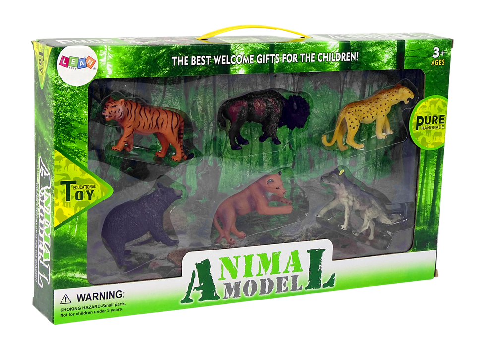 Figūrėlių rinkinys afrikos miško gyvūnai lean toys
