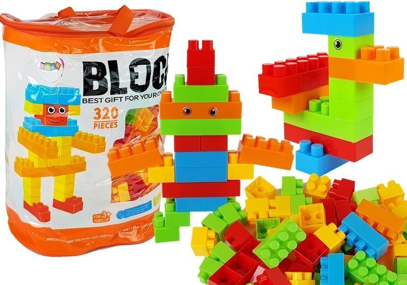 Vaikiškas konstruktorius lean toys, 320 kaladėlių