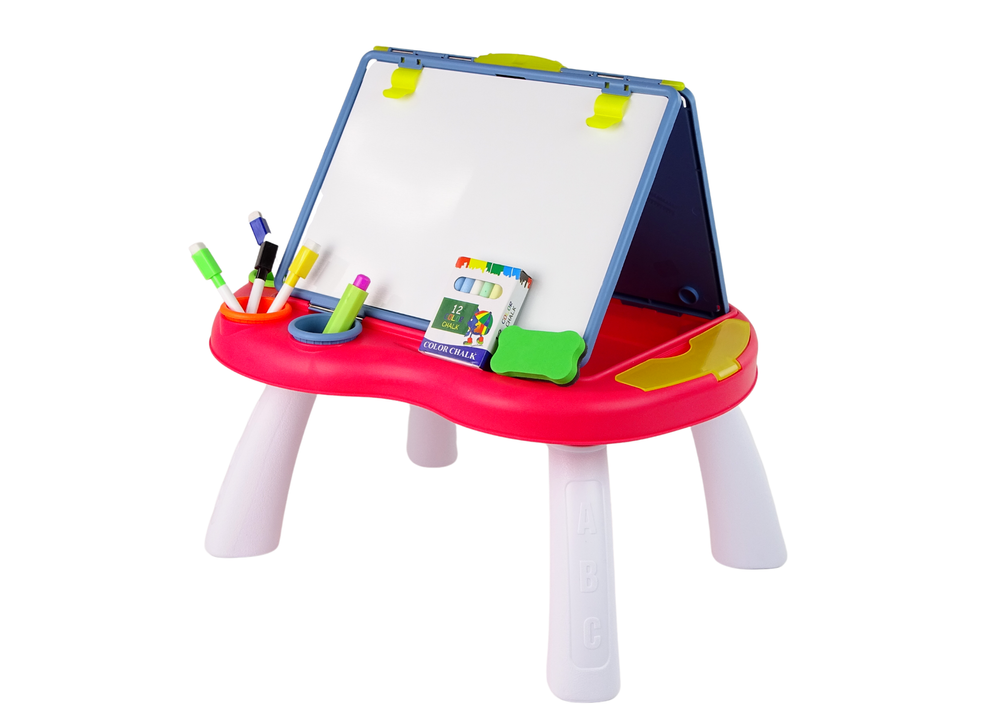 Daugiafunkcinė piešimo lenta 2in1 leantoys, raudona