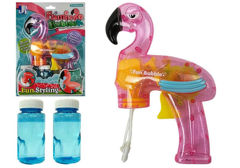 Flamingo burbulinis pistoletas Lean Toys, rožinis