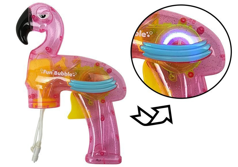Flamingo burbulinis pistoletas Lean Toys, rožinis