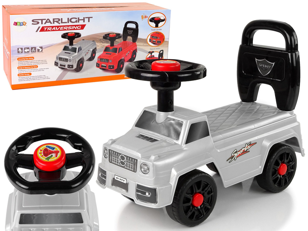 Paspiriama mašinėlė lean toys qx-5500- 2 su atlošu silver