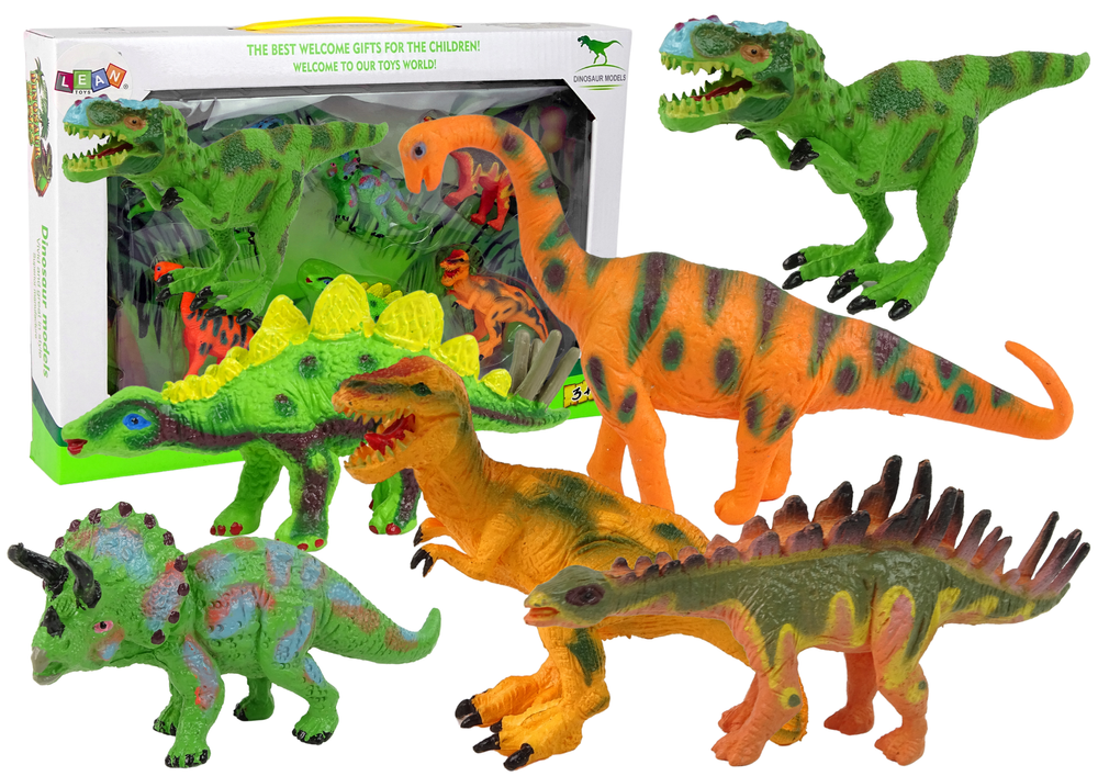 Figūrėlių rinkinys dinozaurai leantoys 6 vnt.