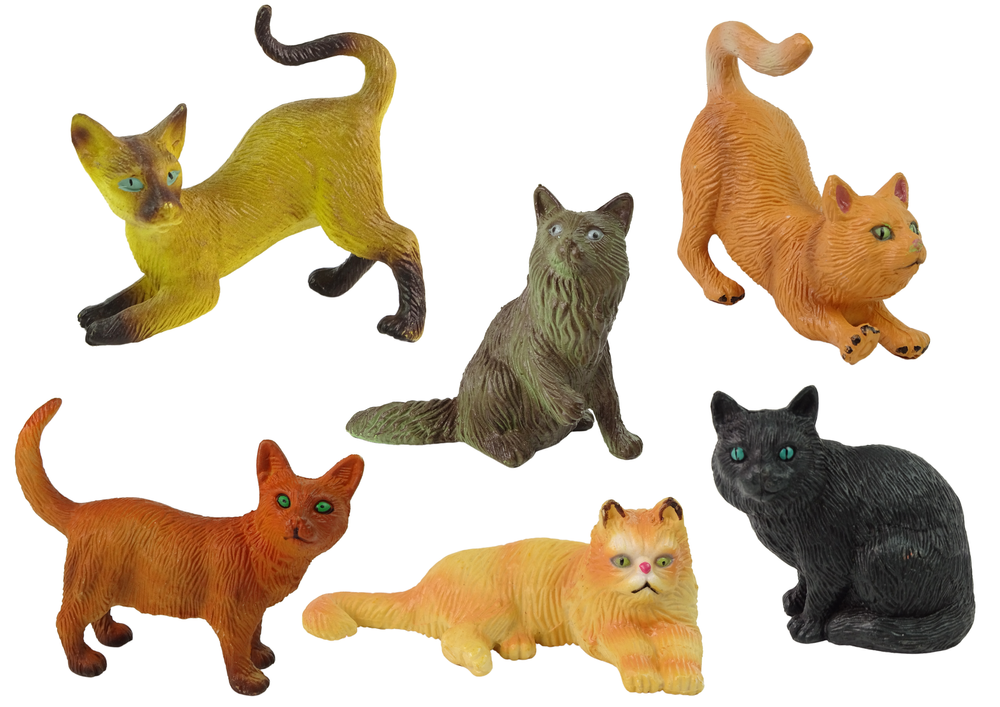 Figūrėlių rinkinys kačiukai lean toys, 6 vnt.
