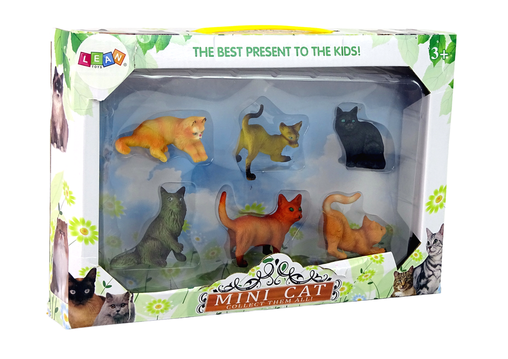 Figūrėlių rinkinys kačiukai lean toys, 6 vnt.