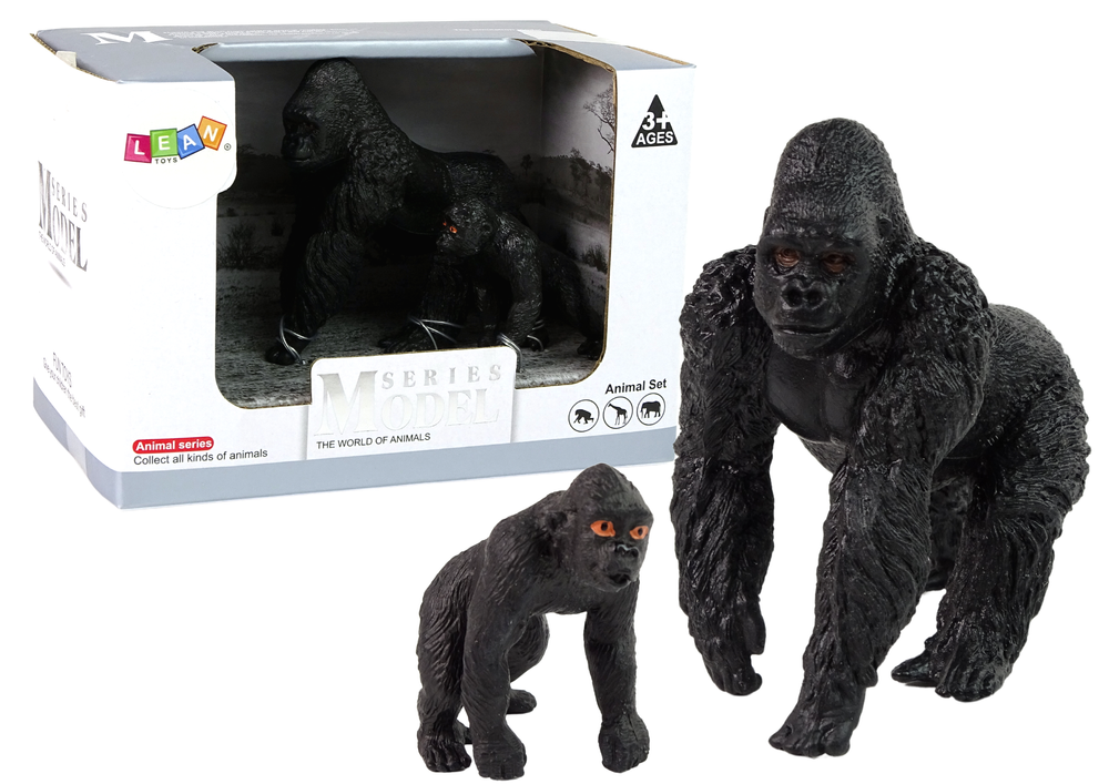 Figūrėlės gorilos lean toys, 2 vnt.