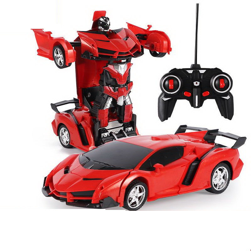 Robotas transformeris 2in1 lean toys, raudonas