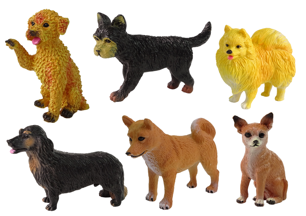 Šunų figūrėlių rinkinys lean toys, 6vnt