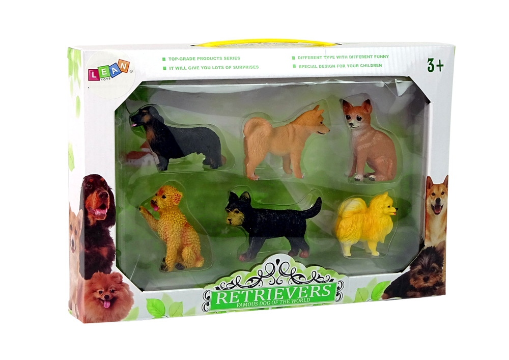 Šunų figūrėlių rinkinys lean toys, 6vnt