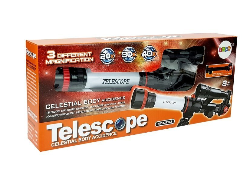 Edukacinis astronomijos teleskopas vaikams 20x 30x 40x