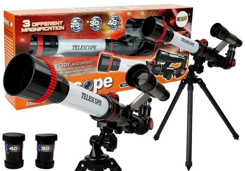 Edukacinis astronomijos teleskopas vaikams 20x 30x 40x