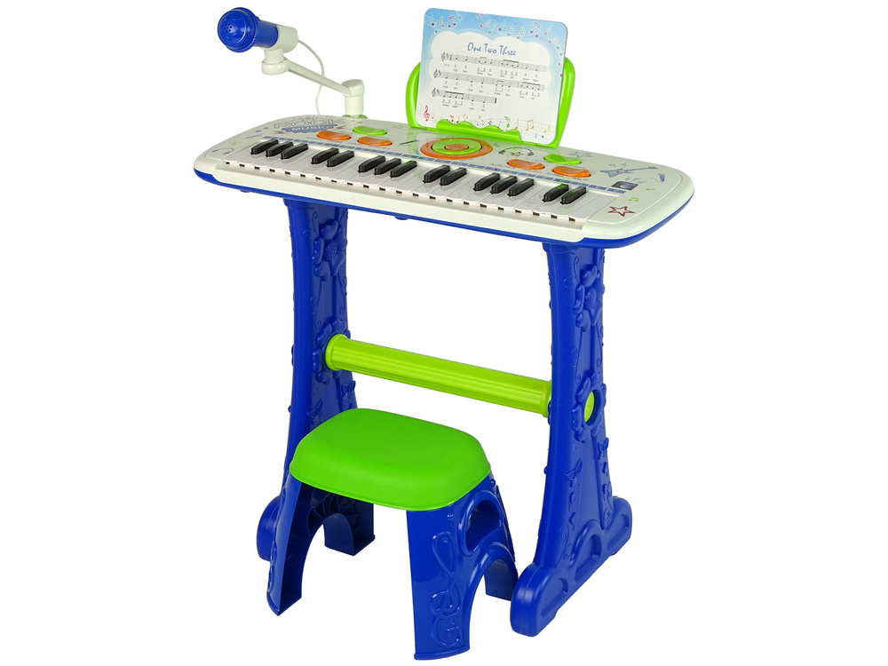 Elektrinis pianinas vaikams, mėlynas, usb