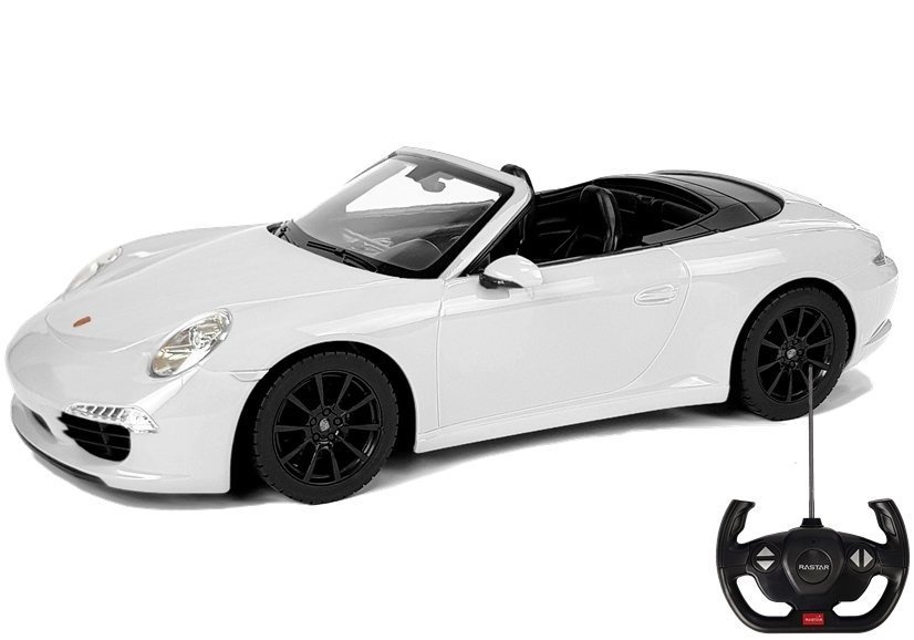 Radijo bangomis valdomas automobilis Porsche 911 Carrera S Rastar 1:12 baltas
