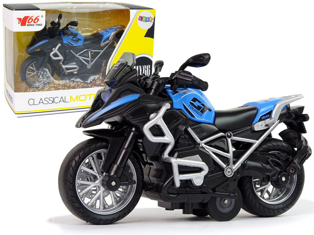 Žaislinis motociklas lean toys, judas/mėlynas, 1:14
