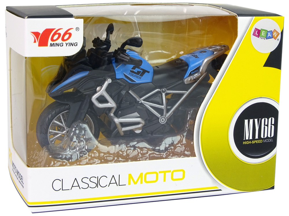 Žaislinis motociklas lean toys, judas/mėlynas, 1:14