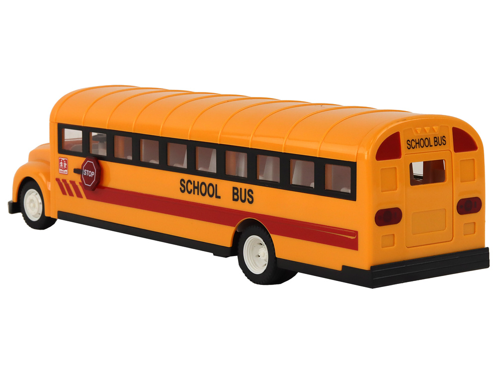 Nuotoliniu būdu valdomas autobusas lean toys, geltonas