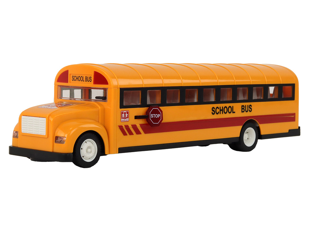 Nuotoliniu būdu valdomas autobusas lean toys, geltonas