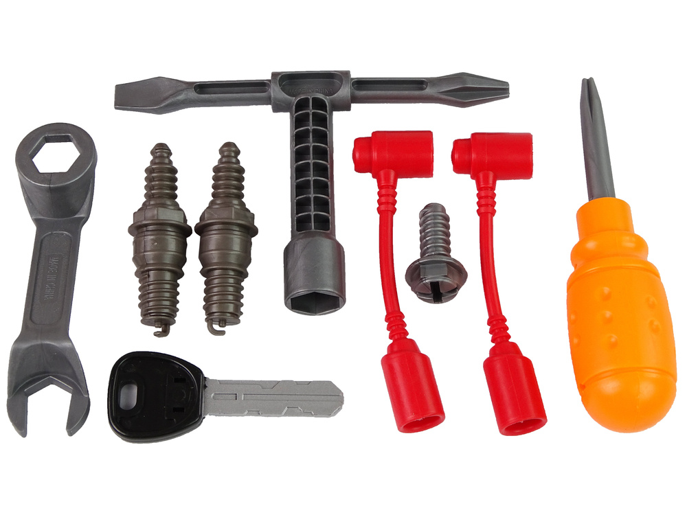 Didelis mechaninis variklis su priedais Lean Toys