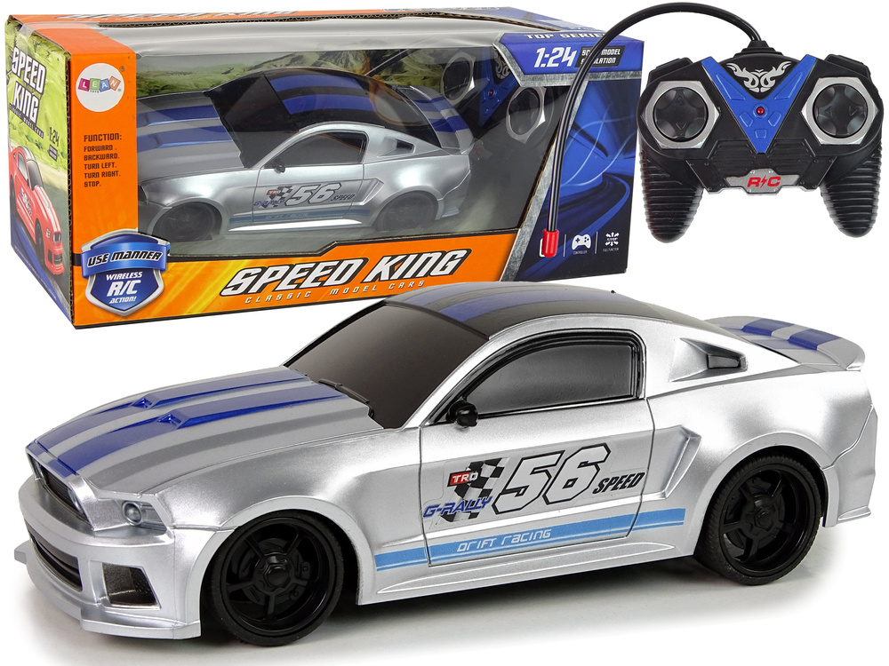 Lean Toys Sportinis Greitas Automobilis R/C Sidabrinis 1:24