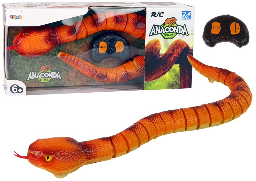 Interaktyvi Gyvatė Anakonda 70 Cm R/C, Oranžinė