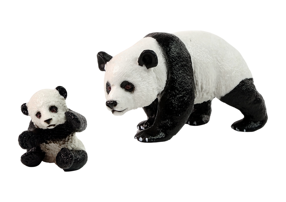 Figūrėlių rinkinys LeanToys panda su jaunikliu