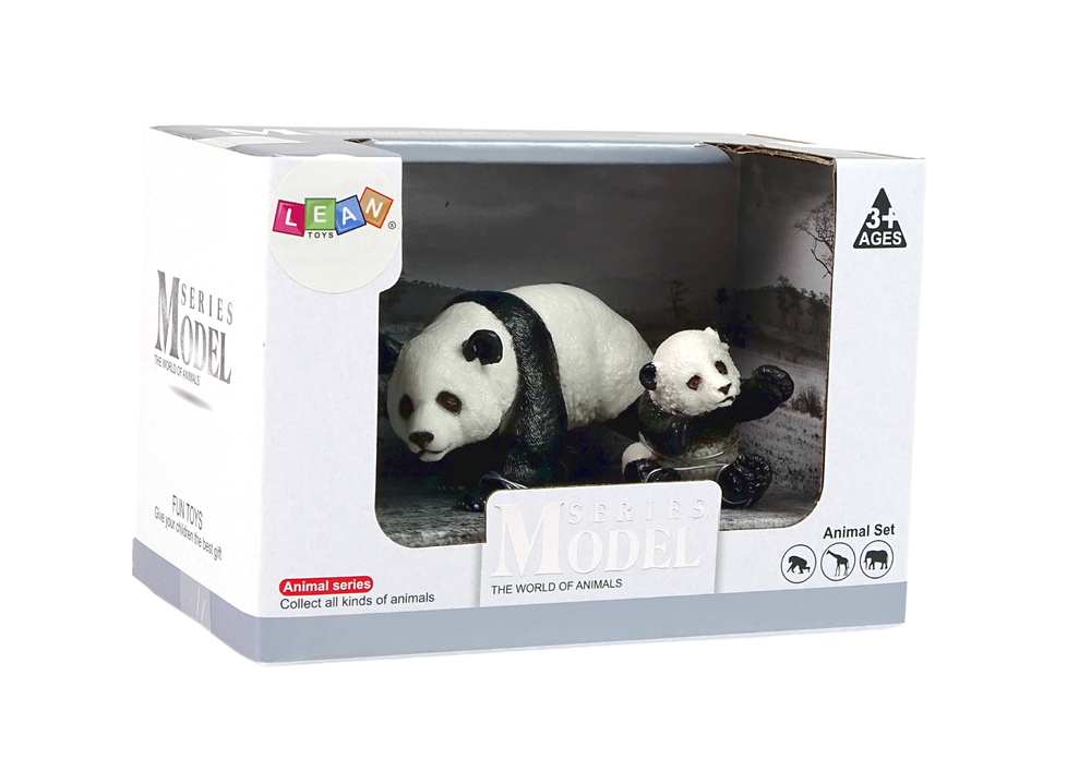 Figūrėlių rinkinys LeanToys panda su jaunikliu 2