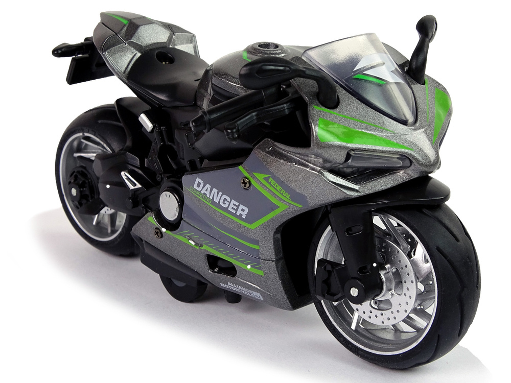 Žaislinis motociklas lean toys, pilkas