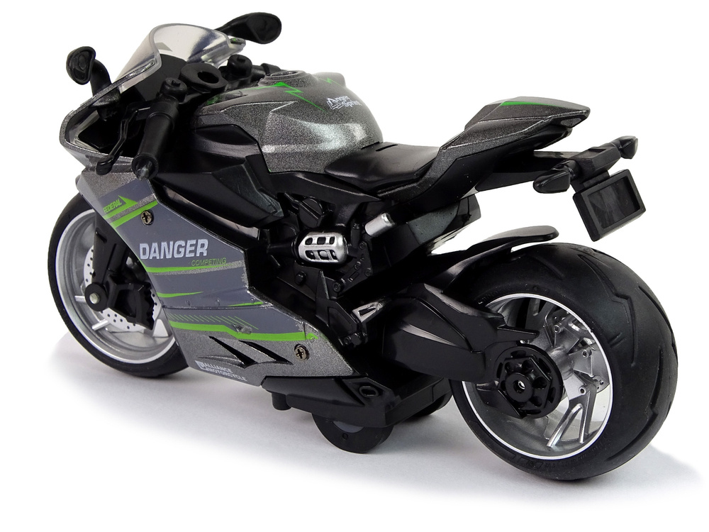 Žaislinis motociklas lean toys, pilkas