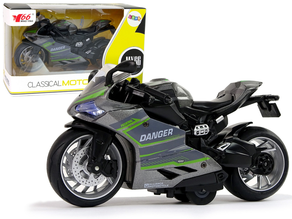 Žaislinis Motociklas Lean Toys, Pilkas