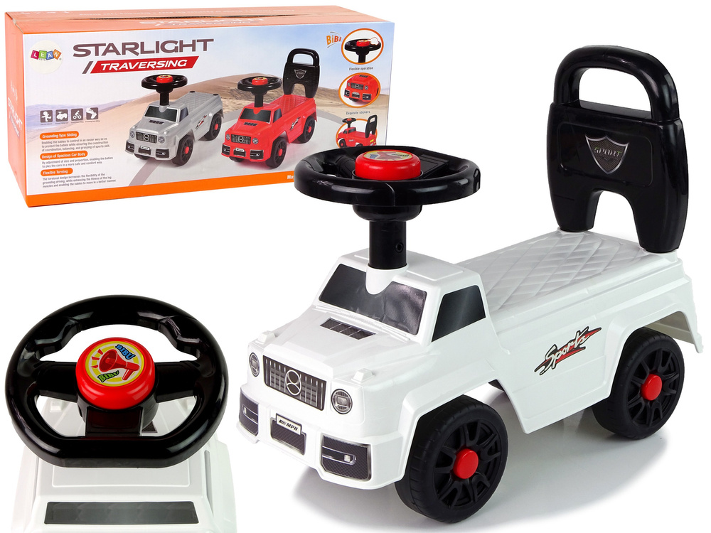 Paspiriama mašinėlė lean toys qx-5500- 2 su atlošu white