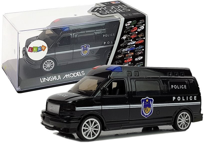 Policijos automobilis su garso ir šviesos efektais lean toys