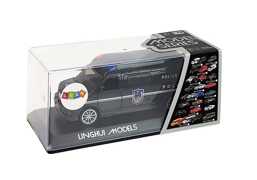Policijos automobilis su garso ir šviesos efektais lean toys