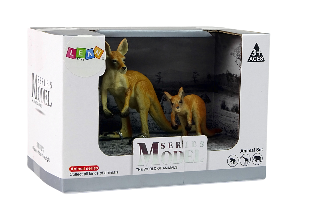 Figūrėlės kengūra su kūdikiu lean toys