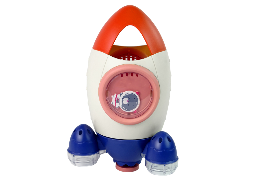 Lean toys Vandens žaislas vonios raketa tamsiai mėlyna