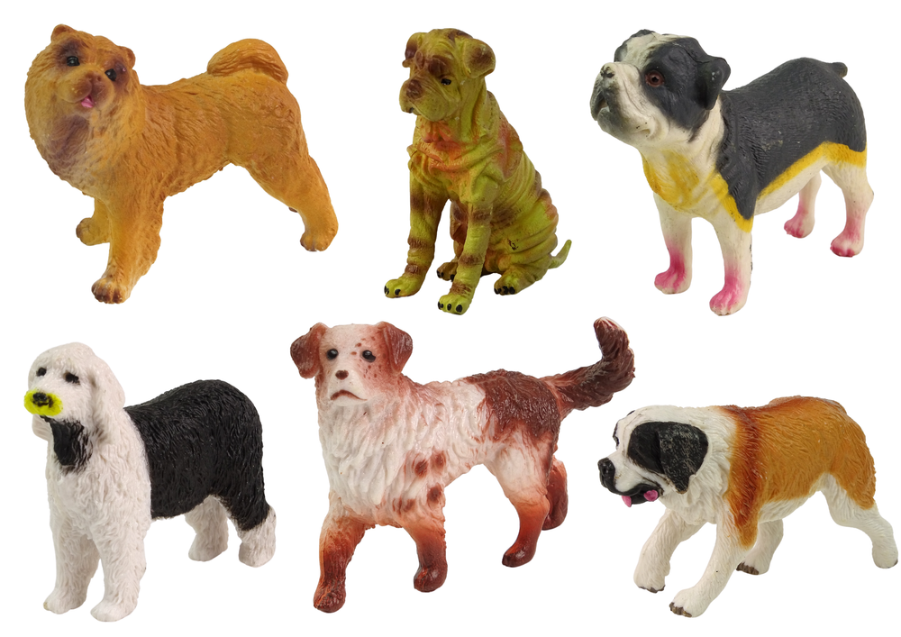 Figūrėlių rinkinys šunys lean toys, 6 vnt.