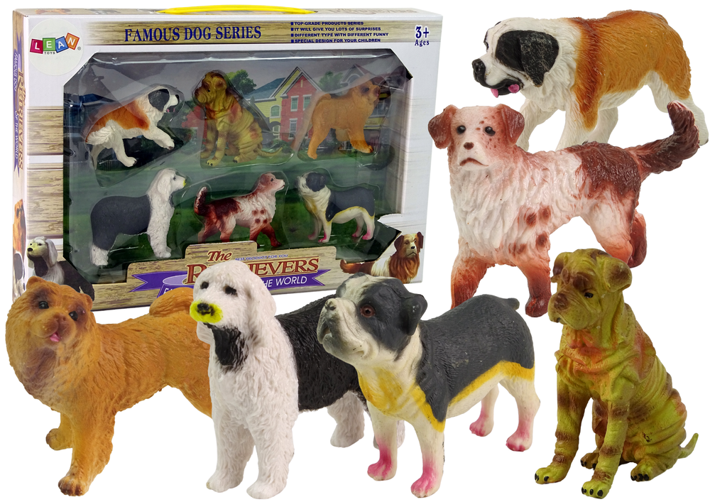 Figūrėlių rinkinys šunys lean toys, 6 vnt.
